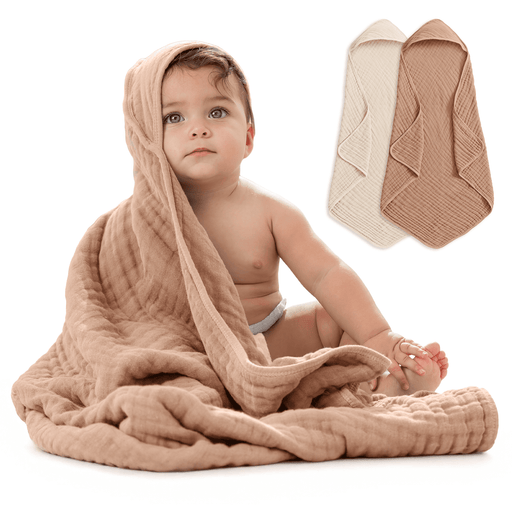 Baby Hooded Towels by Comfy Cubs - Cedar & Sand Hooded Towels Comfy Cubs