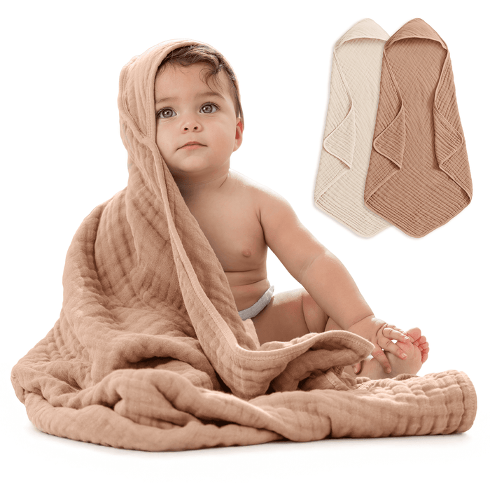 Baby Hooded Towels by Comfy Cubs - Cedar & Sand Hooded Towels Comfy Cubs