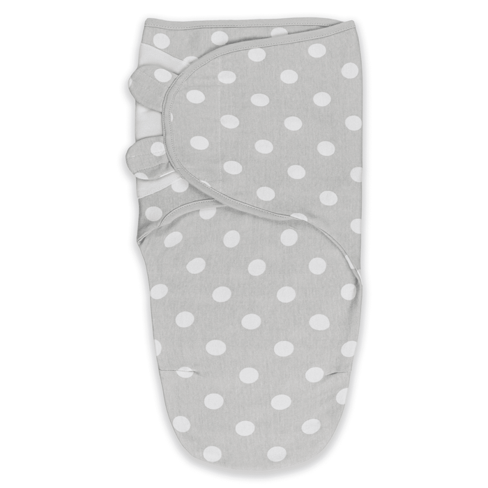 Easy Swaddle Blankets by Comfy Cubs - Gray Polkadots, Pack of 1 Comfy Cubs