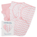 Easy Swaddle Blankets by Comfy Cubs - Pink, Pack of 3 Large (3-6 Months) Swaddles Comfy Cubs