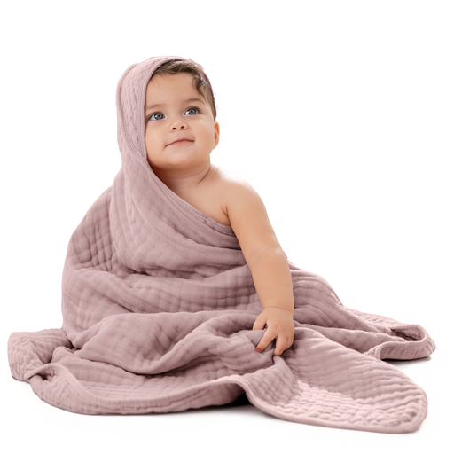 Baby Hooded Towels by Comfy Cubs - Mauve Pack Of 1 Hooded Towels Comfy Cubs