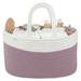 Rope Diaper Caddy by Comfy Cubs - Mauve Diaper Caddy Comfy Cubs
