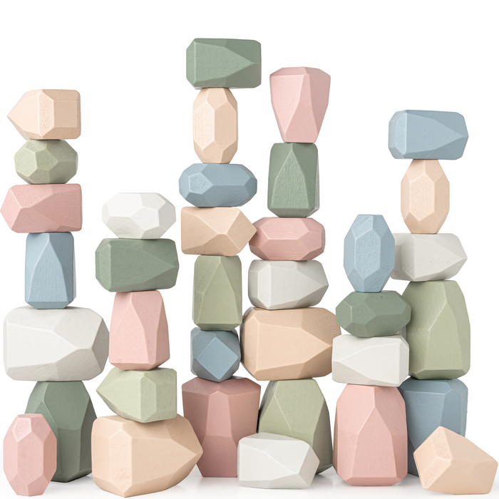 Stacking Blocks for Toddlers by Comfy Cubs, Neutral Pack Stacking Blocks Comfy Cubs