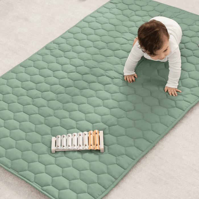 Play Mat with Non-Slip Bottom - Fern Rectangle - 36" x 60" Comfy Cubs