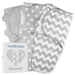 Easy Swaddle Blankets by Comfy Cubs - Grey, Pack of 3 Small Medium (0-3 Months) Swaddles Comfy Cubs
