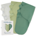 Easy Swaddle Blankets by Comfy Cubs - Stone, Sage, Azul, Pack of 3 Swaddles Comfy Cubs