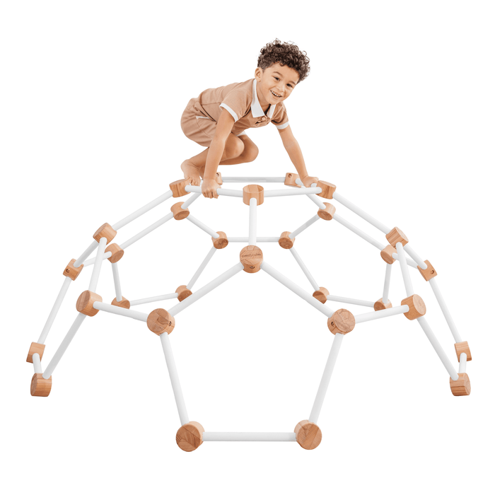 Wooden Climber for Kids by Comfy Cubs (White) Comfy Cubs