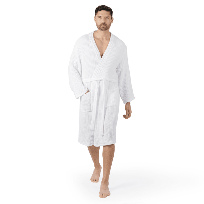 Muslin Bathrobe, White by Comfy Cubs Large X-Large Comfy Cubs