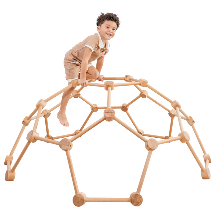 Wooden Climber for Kids by Comfy Cubs (Natural Wood) Comfy Cubs
