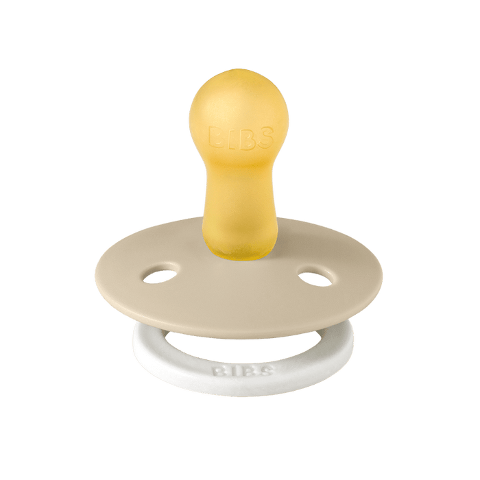 BIBS PACIFIER COLOUR 2 PACK - ROUND / NATURAL RUBBER LATEX PACIFIER BIBS