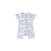 Baby Short-Sleeve Bamboo Romper Dino Blue Pajamas Dreamland Baby