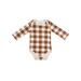 Baby Long-Sleeve Bamboo Bodysuit Buffalo Plaid Pajamas Dreamland Baby