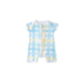Baby Short-Sleeve Bamboo Romper Gingham Pajamas Dreamland Baby