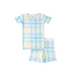 Toddler Short-Sleeve Bamboo Pajamas Gingham Pajamas Dreamland Baby