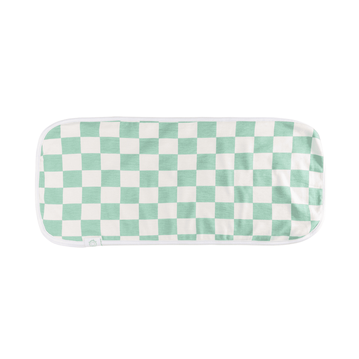 Dream Burp Cloth Mint Checkerboard Accessories Dreamland Baby
