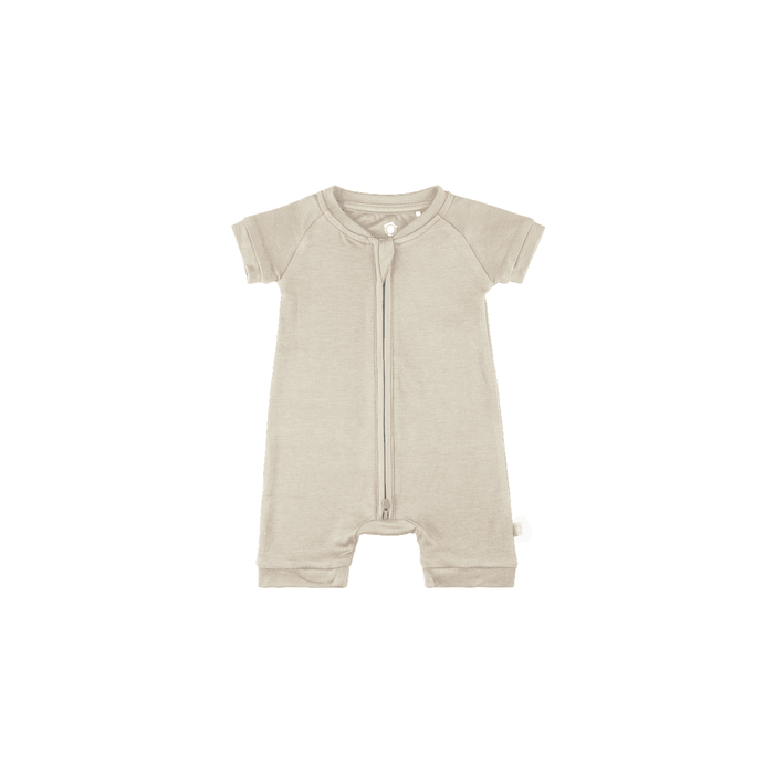 Baby Short-Sleeve Bamboo Romper Oat Pajamas Dreamland Baby