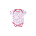 Baby Short-Sleeve Bamboo Bodysuit Dino Pink Pajamas Dreamland Baby