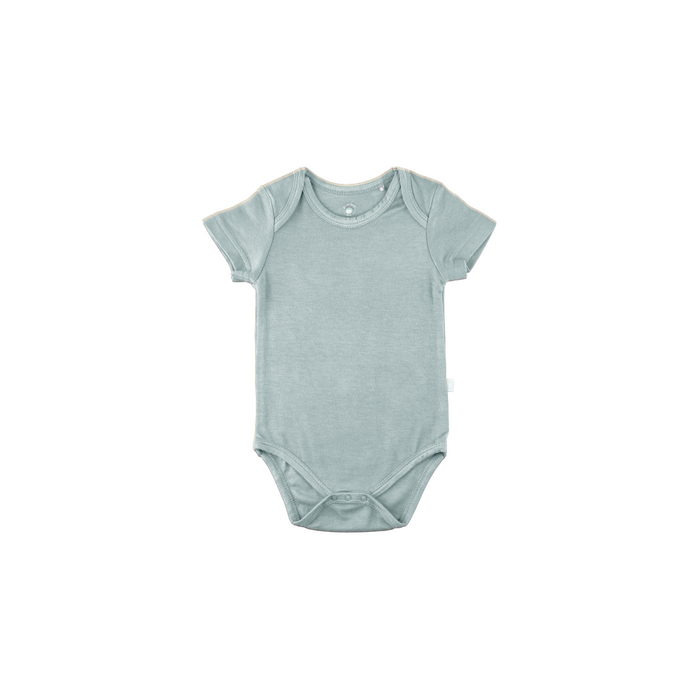 Baby Short-Sleeve Bamboo Bodysuit Slate Pajamas Dreamland Baby