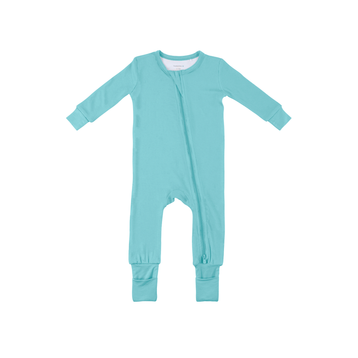 Baby Bamboo Pajamas w/ DreamCuffs® Sea Green Pajamas Dreamland Baby