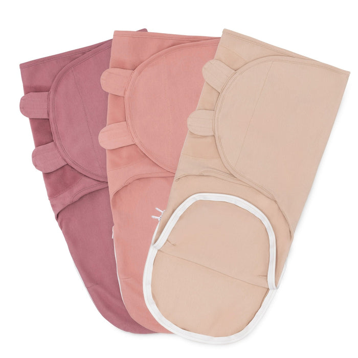 Easy Swaddle Blankets with Zipper by Comfy Cubs - Light Blush, Blush, Mauve Swaddles Comfy Cubs