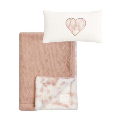 RITZ BABY FUZZY BLANKET MUSH DESIGN/SOLID . PINK BLANKETS RITZ