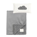 RITZ BABY FUZZY BLANKET CABLE DESIGN/VELOUR BACK . GREY BLANKETS RITZ