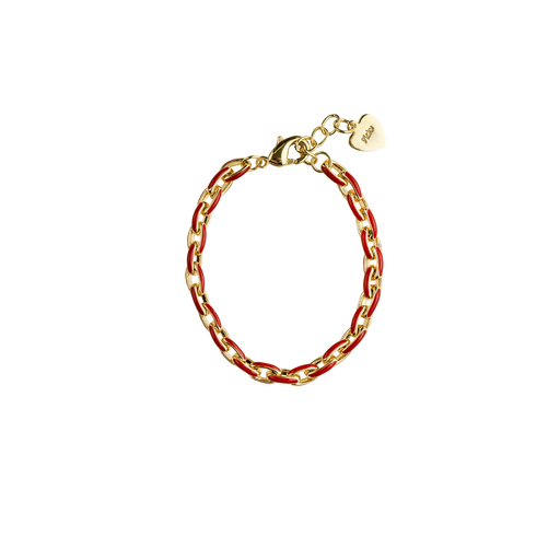 PICKY ENAMEL RED AND GOLD LINK BRACELET BRACELET PICKY