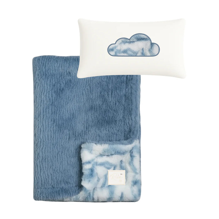 RITZ BABY FUZZY BLANKET MUSH DESIGN/SOLID . BLUE BLANKETS RITZ