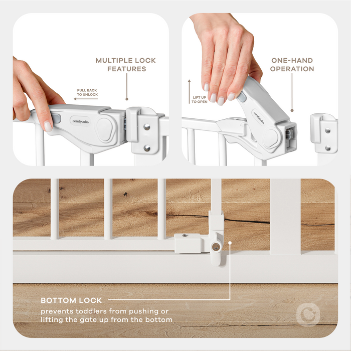 COMFY CUBS BABY SAFETY GATE WITH 3 EXTENSIONS GATE COMFY CUBS
