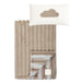 RITZ BABY FUZZY BLANKET MELANGE SHADED STRIPY . BEIGE BLANKETS RITZ