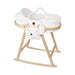 BABY Z MOSES BASKET CRADLE WITH ROCKING FRAME . WHITE BASSINET BABY Z