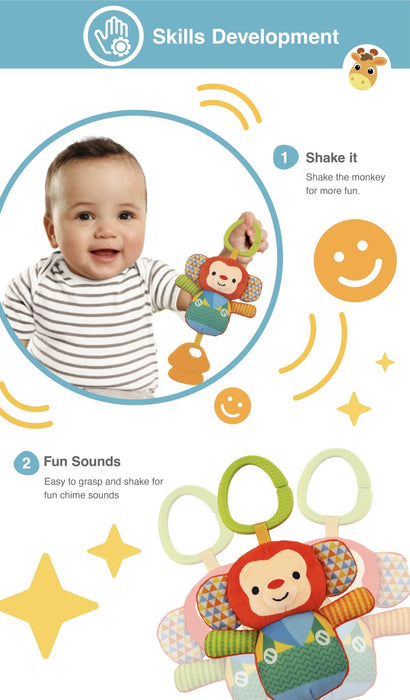 WINFUN CHIME & TEETHING LIL` MONKEY RATTLES WINFUN