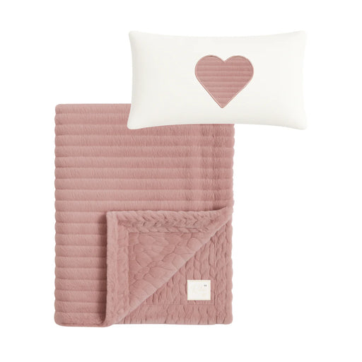 RITZ BABY FUZZY BLANKET SOLID STRIPE/SOLID DESIGN . MAUVE BLANKETS RITZ