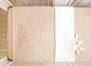 HIBERNATE BABY 3 PIECE CRIB LINEN SET (52"X 28") . STRIPED - BEIGE CRIB SET HIBERNATE BABY