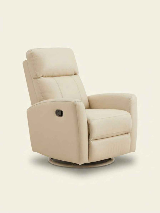 LEATHER ITALIA INMAN LEATHER SWIVEL GLIDER RECLINER EFFICIENT SIZE CHAIR