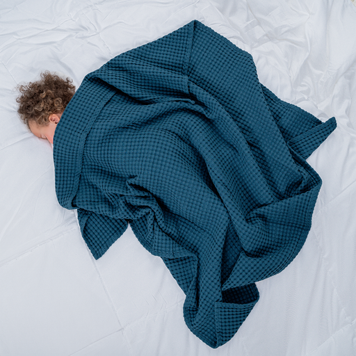 Baby Waffle Blankets by Comfy Cubs in Neptune Waffle Comfy Cubs