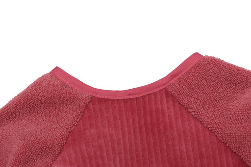 LITTLE PIPERS WATERPROOF SMOCK - RIBBED MAUVE W/ BLACK TERRY BIBS LITTLE PIPERS