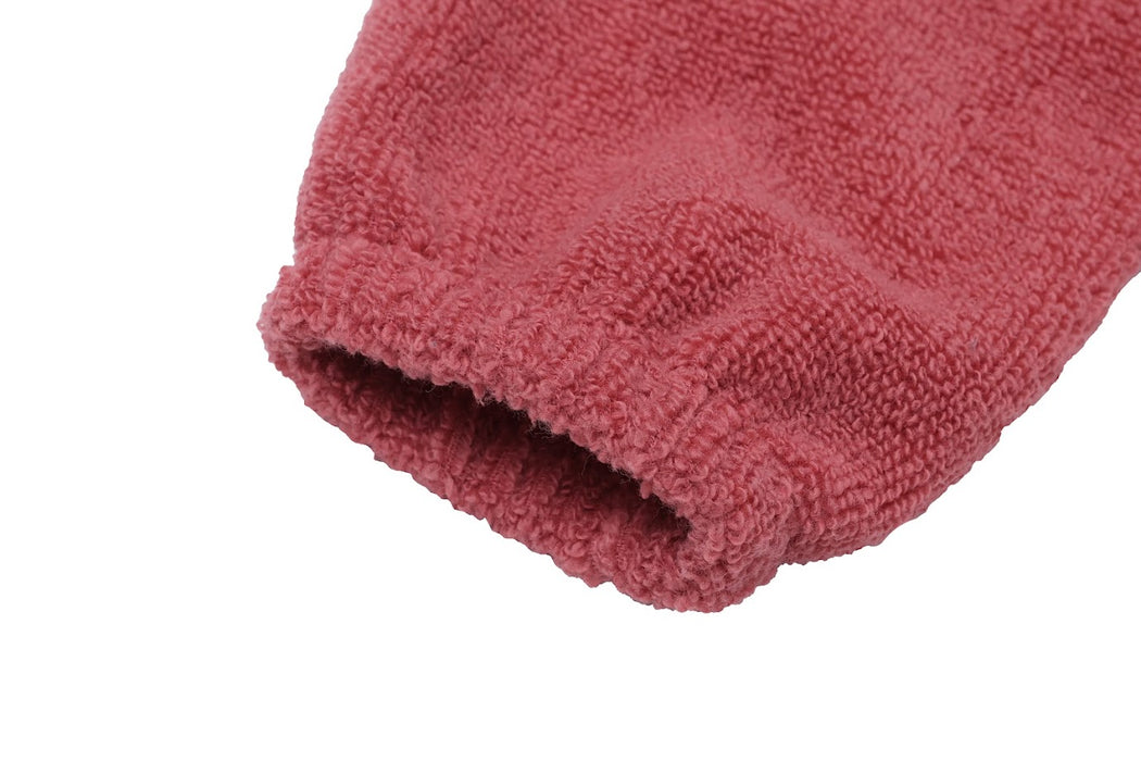 LITTLE PIPERS WATERPROOF SMOCK - RIBBED MAUVE W/ BLACK TERRY BIBS LITTLE PIPERS