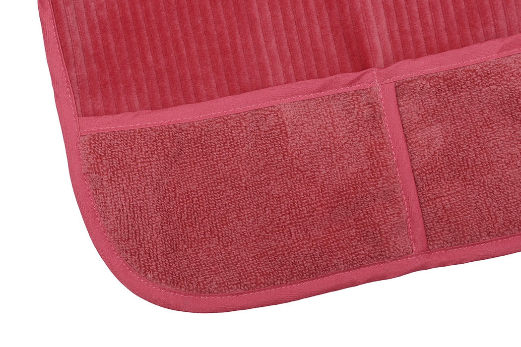 LITTLE PIPERS WATERPROOF SMOCK - RIBBED MAUVE W/ BLACK TERRY BIBS LITTLE PIPERS