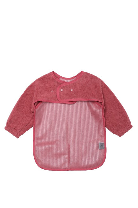 LITTLE PIPERS WATERPROOF SMOCK - RIBBED MAUVE W/ BLACK TERRY BIBS LITTLE PIPERS