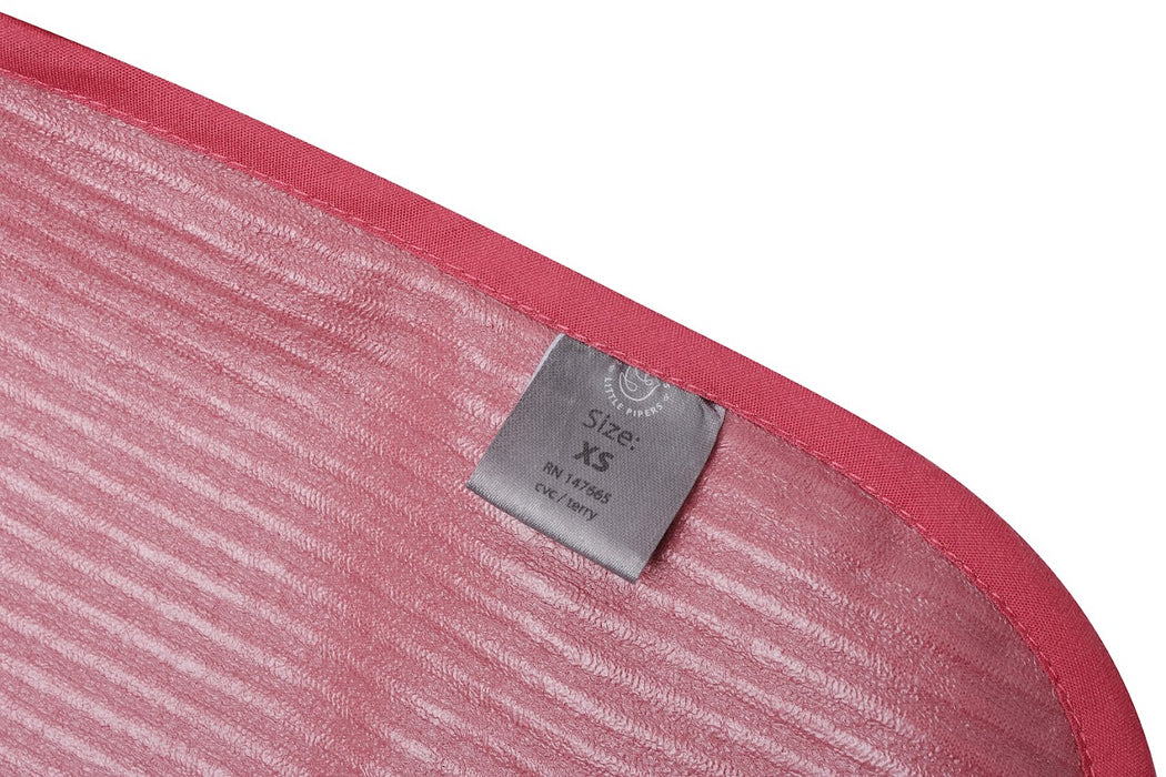 LITTLE PIPERS WATERPROOF SMOCK - RIBBED MAUVE W/ BLACK TERRY BIBS LITTLE PIPERS