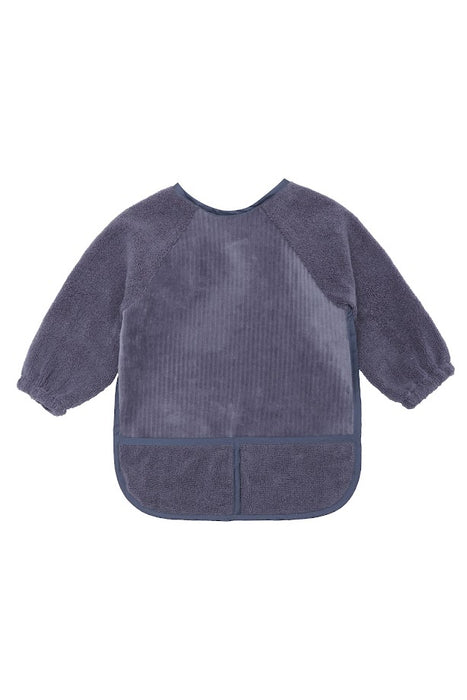 LITTLE PIPERS WATERPROOF SMOCK - RIBBED CHAMBRAY W/ BLACK TERRY N A BIBS LITTLE PIPERS