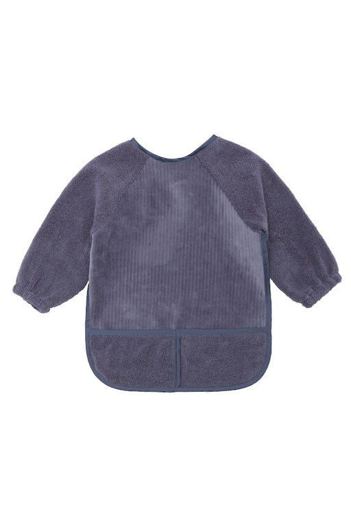 LITTLE PIPERS WATERPROOF SMOCK - RIBBED CHAMBRAY W/ BLACK TERRY N A BIBS LITTLE PIPERS
