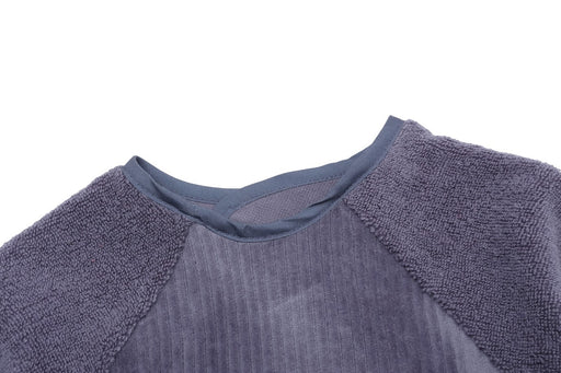 LITTLE PIPERS WATERPROOF SMOCK - RIBBED CHAMBRAY W/ BLACK TERRY BIBS LITTLE PIPERS