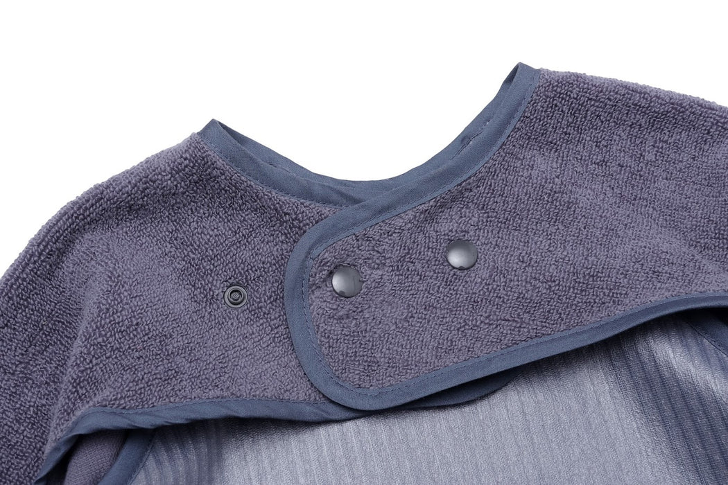 LITTLE PIPERS WATERPROOF SMOCK - RIBBED CHAMBRAY W/ BLACK TERRY BIBS LITTLE PIPERS