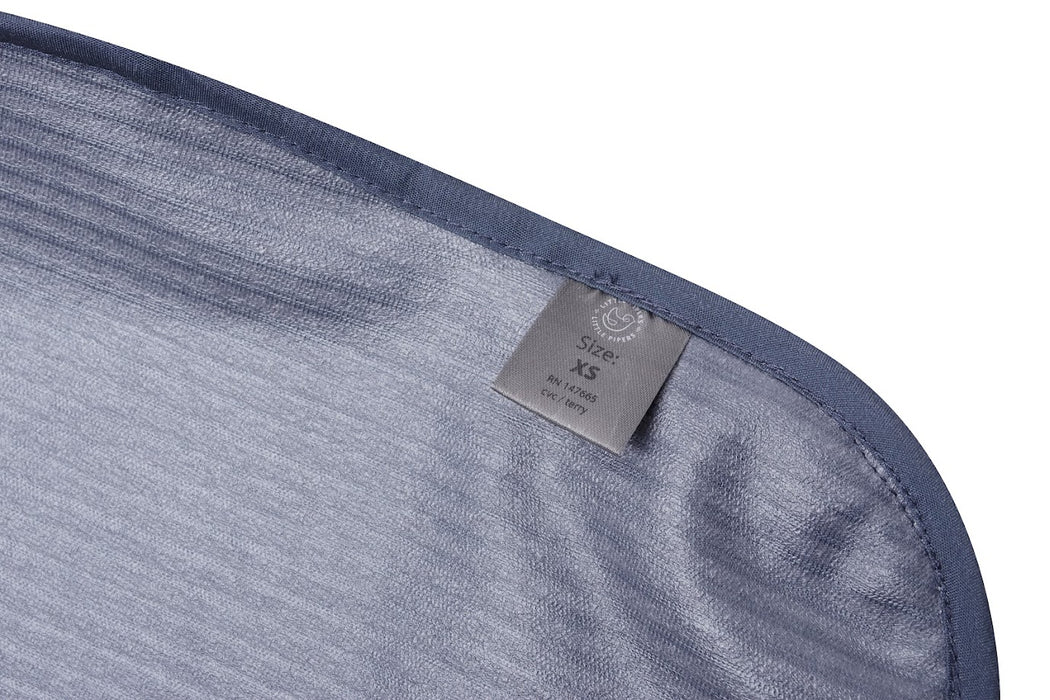 LITTLE PIPERS WATERPROOF SMOCK - RIBBED CHAMBRAY W/ BLACK TERRY BIBS LITTLE PIPERS