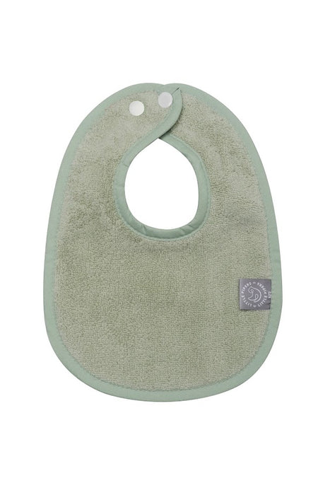 LITTLE PIPERS RIBBED WATERPROOF BIB - SAGE GREEN - INFANT BIBS LITTLE PIPERS