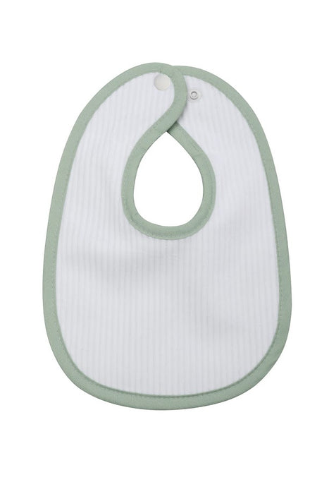LITTLE PIPERS RIBBED WATERPROOF BIB - SAGE GREEN - INFANT BIBS LITTLE PIPERS