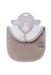 LITTLE PIPERS RIBBED WATERPROOF BIB - TAUPE- INFANT BIBS LITTLE PIPERS
