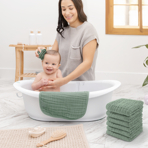 Muslin Washcloths by Comfy Cubs - Fern Washcloths Comfy Cubs